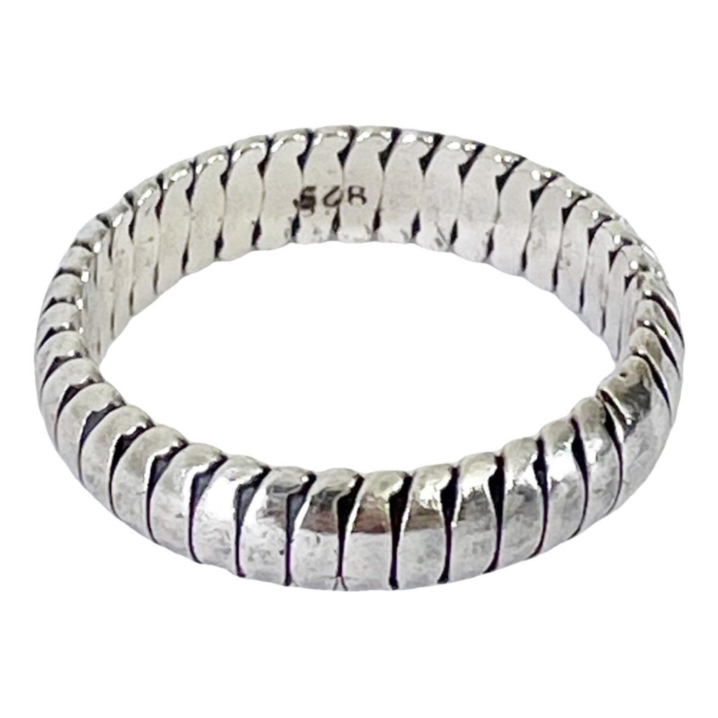 Sterling Silver Snake Chain Minimal Band Ring